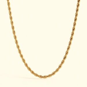LOUISE CARTER COCO ROPE NECKLACE 5MM GOLD